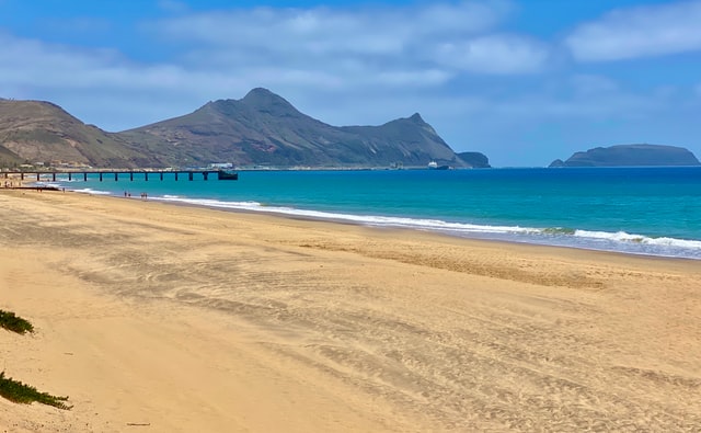 Plage à Porto Santo Madère